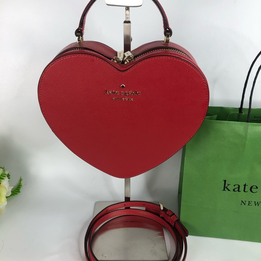 Kate Spade Red Love shack Heart-Shaped Bag